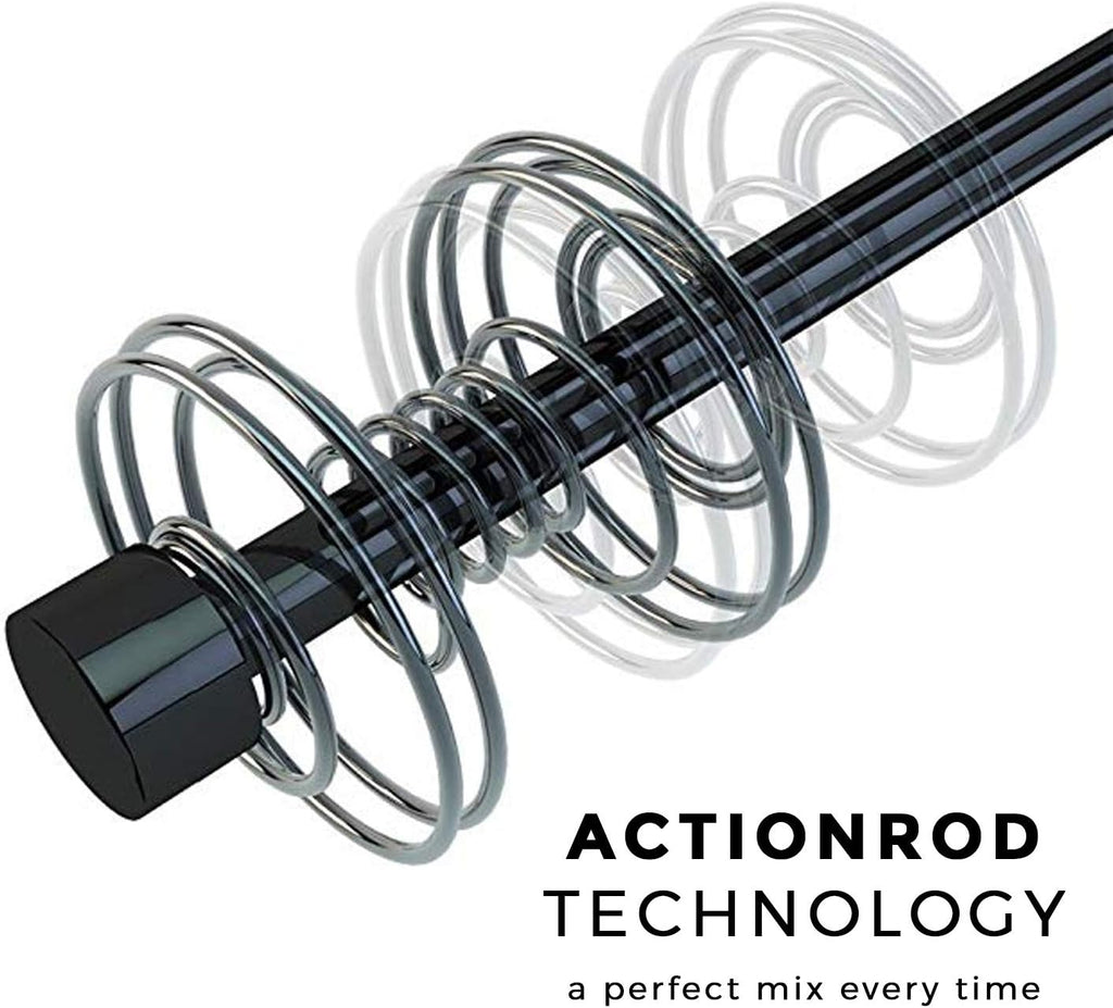 GOMOYO 28-Ounce Protein Shaker Bottle with Action-Rod Mixer - BPA-Free, Dishwasher Safe, Featuring Motivational Quotes - Black/Rose